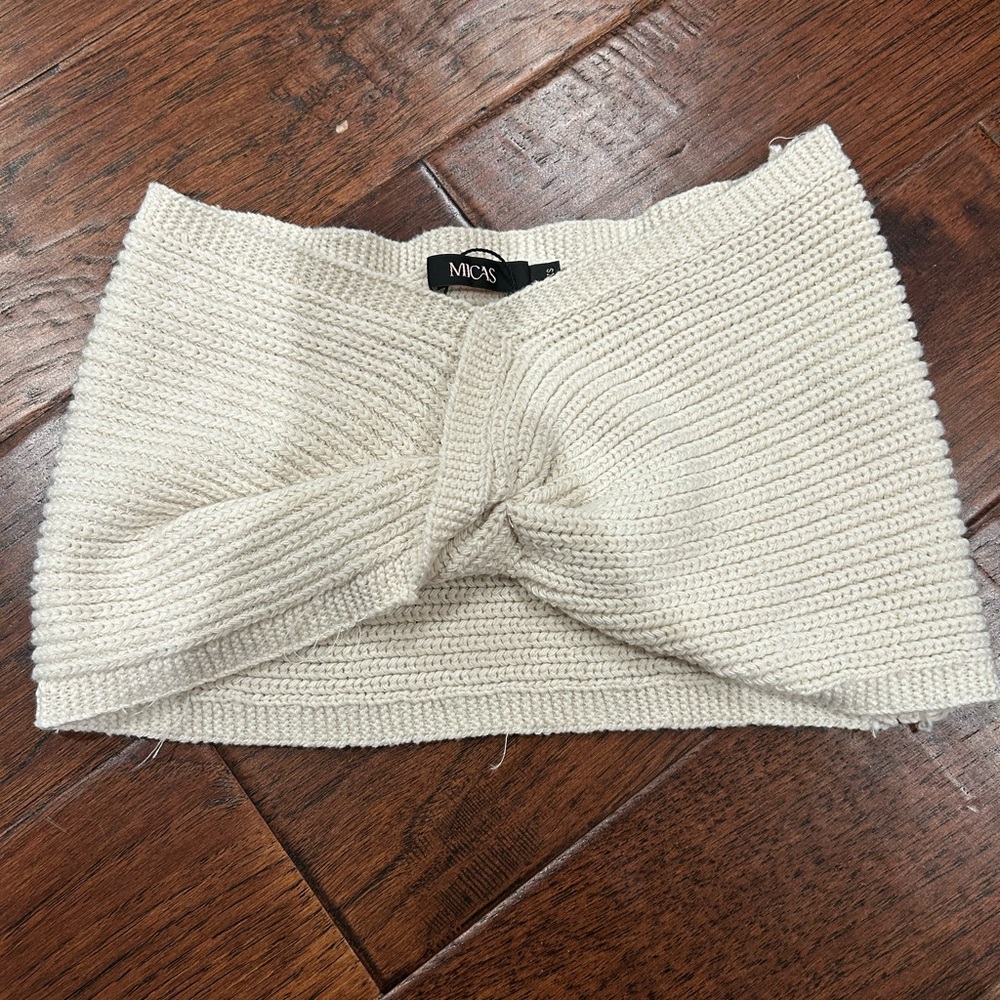 Cream Knit Tube top
